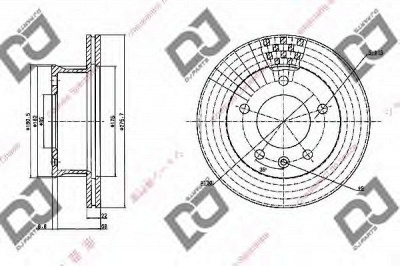 DJ PARTS bd1484 -  Тормозной диск